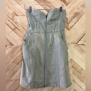 H&M Green Mini Dress